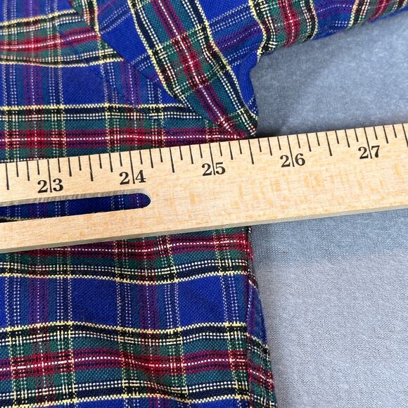 Vintage Tommy Hilfiger Shirt Mens XL Blue Classic Plaid Embroidered Chest Logo - Picture 6 of 10